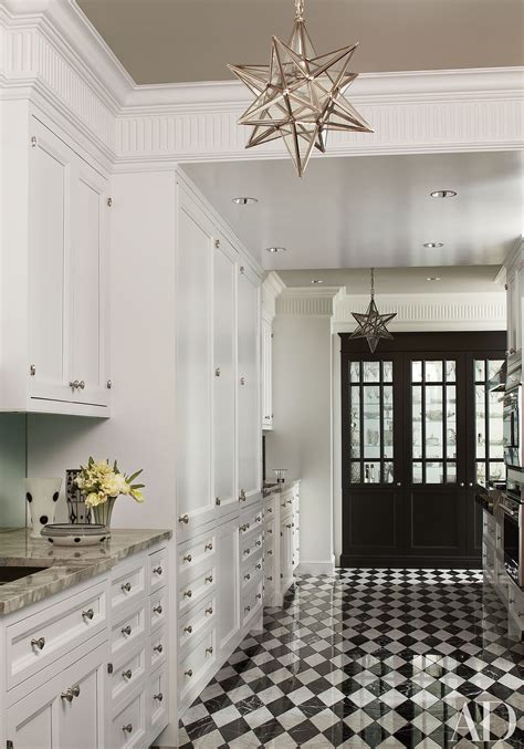White marble wall or flooring pattern surface texture. 9 Beautiful Black-and-White Kitchens from the AD Archives ...