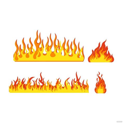 Blazing Fire Vector In Illustrator Svg  Eps Png Download