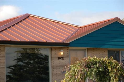 Copper gutters copper roof copper tubing metal roof roof vent covers hidden toilet garage to living space asphalt shingles roof vents. Copper Penny Metal Roof Color | Copper Roofing | Pinterest ...