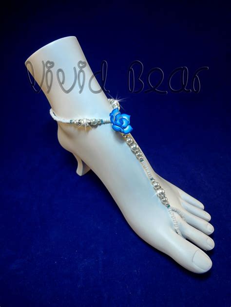 wedding beaded barefoot sandals foot jewelry anklets white etsy