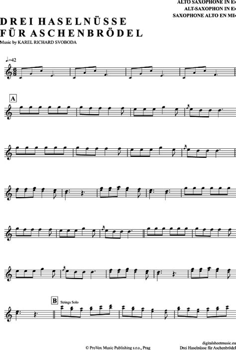 Sie soll den 10jährigen colin in deutsch unterrichten und nachmittags betreuen. Drei Haselnüsse Für Aschenbrödel (Alt-Sax) Karel Svoboda ...