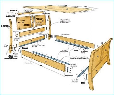 how to put together bed frame for Queen Sleigh Bed | Bed woodworking