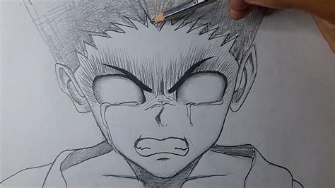 Easy Anime Drawing How To Draw Gon Freecss Hunter X Hunter Step