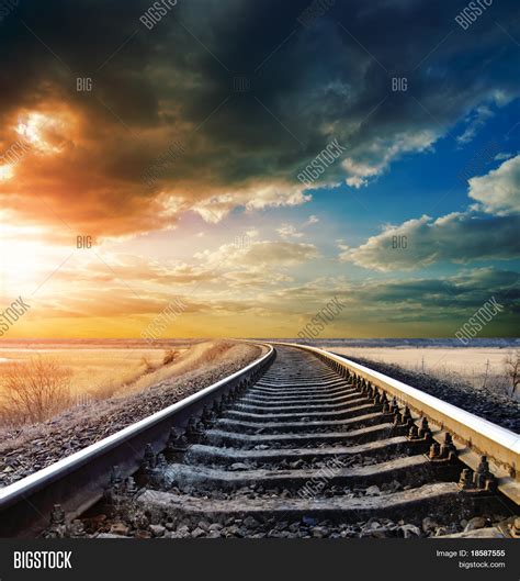 Railway Horizon Image And Photo Free Trial Bigstock