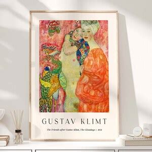Gustav Klimt Print The Friends Art Woman Body Poster Woman Postrait Print Girlfriends Naked