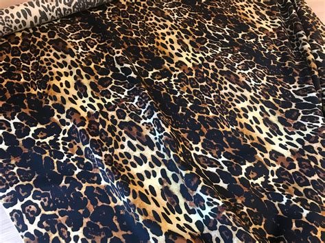 Leopard Cotton Fabric Cheetah Cotton Fabricanimal Print Etsy