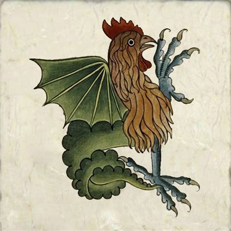 Know Your Dragons Medieval Bestiary Dragon Tiles And Legend Medieval