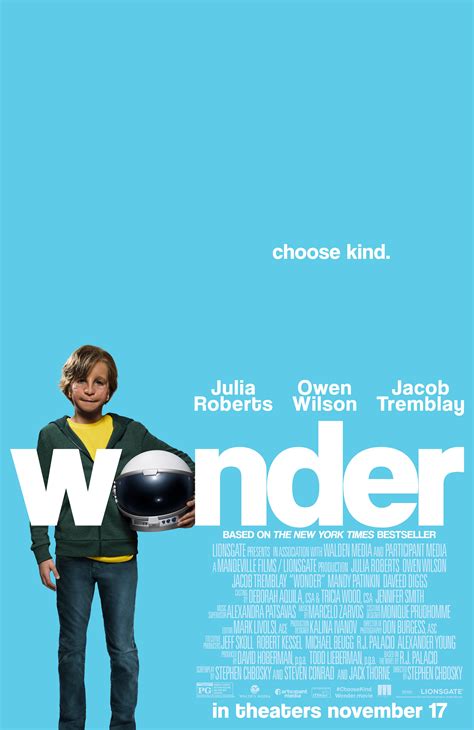 Wonder Starring Julia Roberts Owen Wilson And Jacob Tremblay In