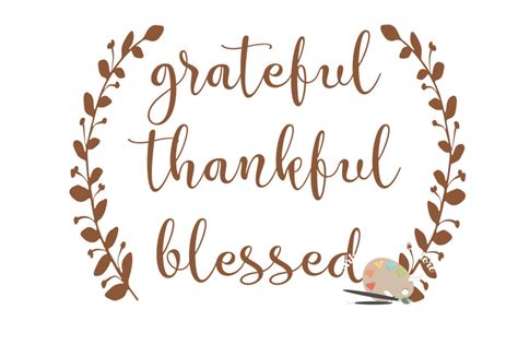 Grateful Thankful Blessed Svg Cut File Fall Thanksgiving Svg 153265