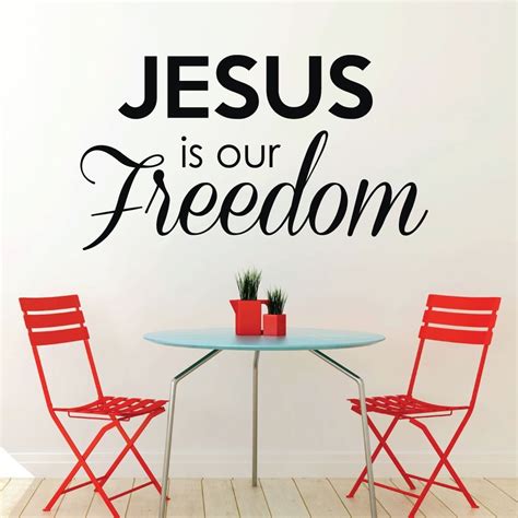 The exclusive christian wall decor by acclaimed artist david sorensen guarantees many years of inspiration and encouragement. Christian Wall DecalsJesus Is Our Vinyl Decor Wall Decal ...