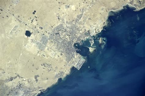 Satellite Image Of Doha Qatar Image Free Stock Photo Public Domain