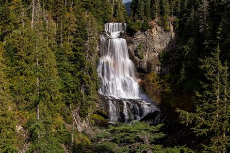 4k 5k Alexander Falls Canada Waterfalls Crag Trees Hd Wallpaper