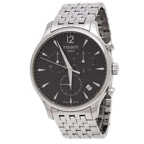 Tissot Anthracite Stainless Steel Tradition T A Chronograph Men S Wristwatch Mm Tissot