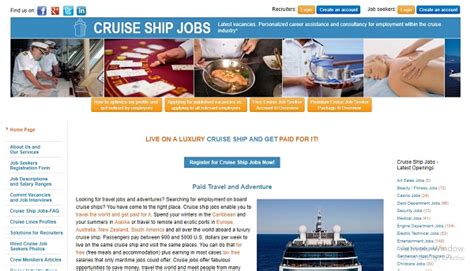 Online Cruise Ship Job Websites