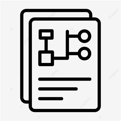 Workflow Line Icon Vector Workflow Icon Chart Diagram Png And Vector