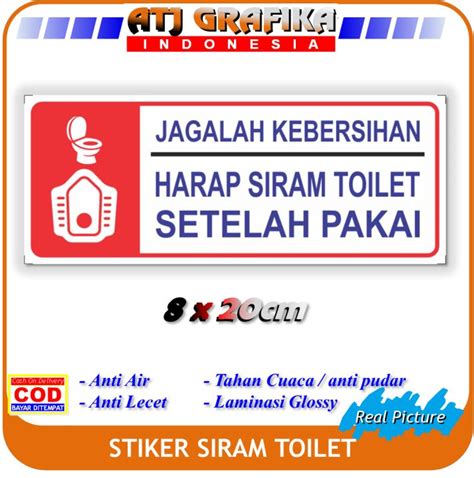 Stiker New Siram Toilet Closet Setelah Pakai Sticker Kebersihan Kamar Mandi Wc Kloset Lazada