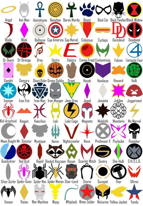 This should be ~super~ easy. Marvel Symbols by Natan-Ferri on DeviantArt - #deviantART ...