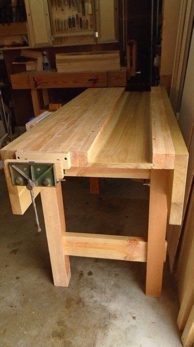 A work table plans is the keystone of any woodworkers store. Paul Sellers inspired work bench | Woodworking bench ...