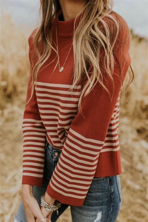 Orange Sweater For Spring Or Fall Work Outfits Women Clothes Fashion