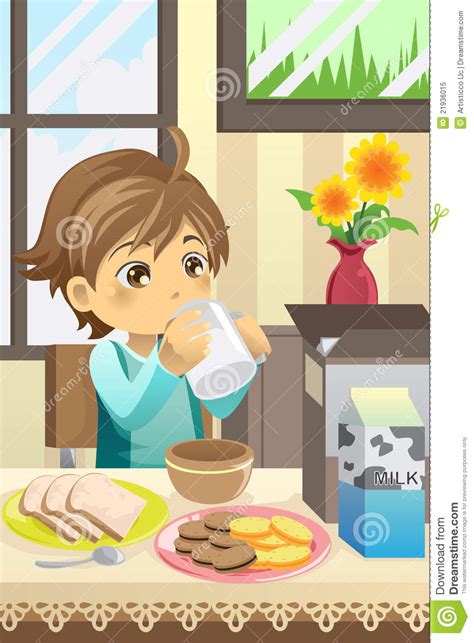 Boy Eating Breakfast Royalty Free Stock Photo Image