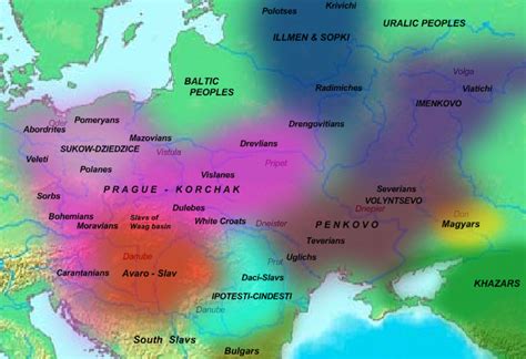 Slavic Lands In Europe In 700 Ad Byzantine Empire Map Historical