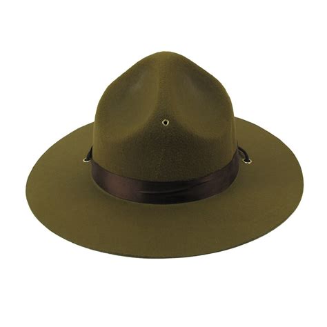 Olive Green Park Forest Ranger Hat Outdoor Cap Adult Trooper Costume A