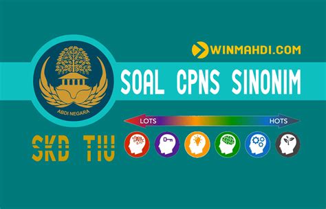 Kata sinonim adalah suatu kata yang mempunyai bentuk berbeda namun makna itu sendiri hampir mirip atau sama, hanya saja yang membedakannya. LATIHAN SOAL CPNS SINONIM DAN PEMBAHASAN 2019-2020 - CPNS ...