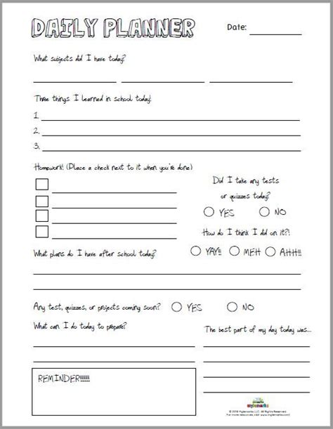 Time Management Worksheets Free