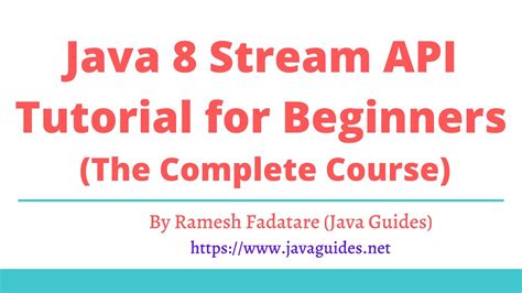 Java Stream API Tutorial Examples Crash Course YouTube
