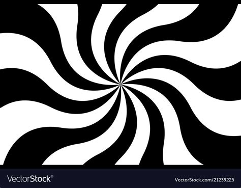 Black And White Spiral Background Swirling Radial Vector Image