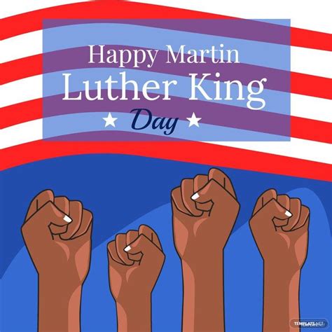 Happy Martin Luther King Day Illustration In Illustrator Psd  Png