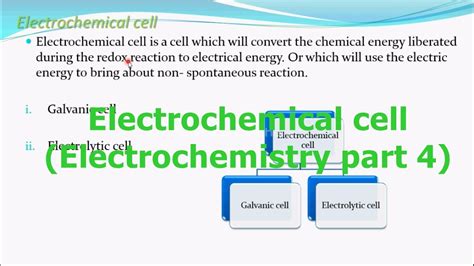 Electrochemical Cellsglavanic Cell Electrolytic Cell Electrochemistry