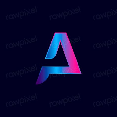 Capital Letter A Vibrant Typography Premium Vector Rawpixel
