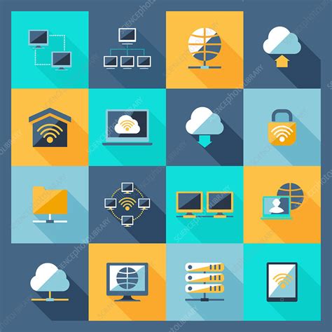 Computer Network Icons Illustration Stock Image F0199269