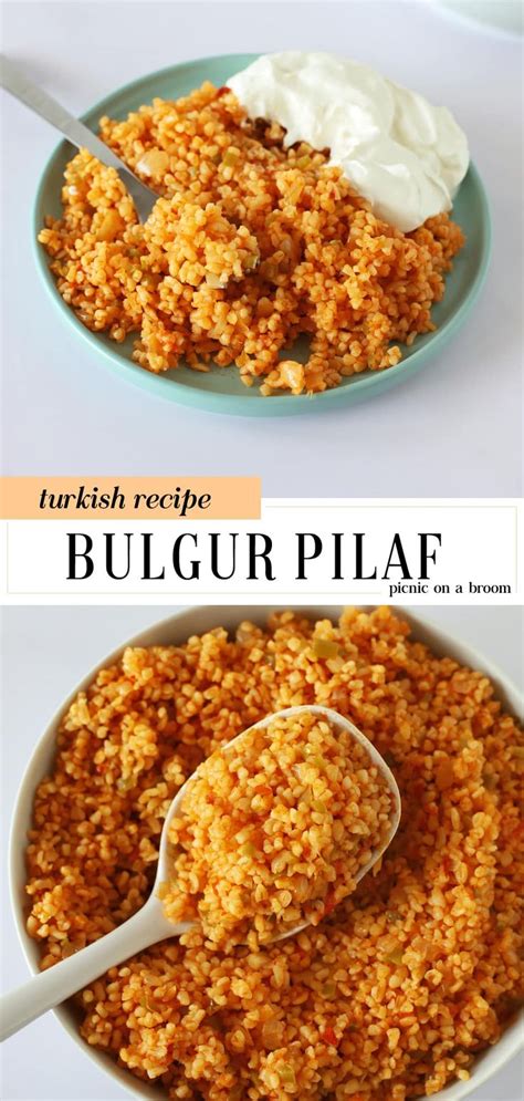 Bulgur pilaf Turkish bulgur pilavı Picnic on a Broom Recipe