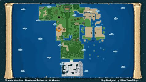 Artstation Pixel Art Fantasy Map For Rpg Indie Game Momos Mansion