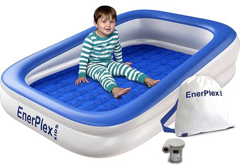 Enerplex Kids Inflatable Toddler Travel Bed With High Speed Pump