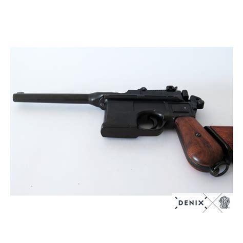 Denix Mauser C96 Replica Classic Military With Wooden Stock