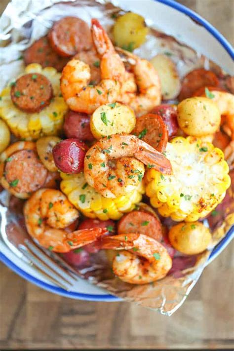 This make ahead shrimp casserole recipe is one of my favorite dishes to take to a potluck dinner or serve on a buffet. Shrimp Boil-Foil Packets | Easy, Make-Ahead Foil Packets Packed With Shrimp, Sausage, Corn ...