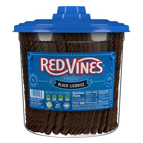 Red Vines Black Licorice Twists 35lb Jar