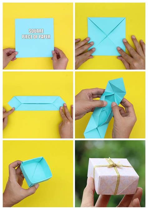 DIY Origami Gift Box With Cover Soap Packaging Design Origami Gift