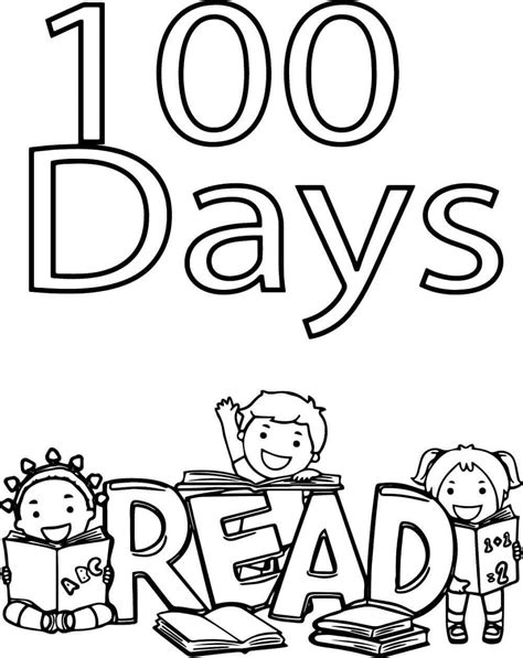 Coloring pages of th day of school. Free Printable 100 Days Of School Coloring Pages