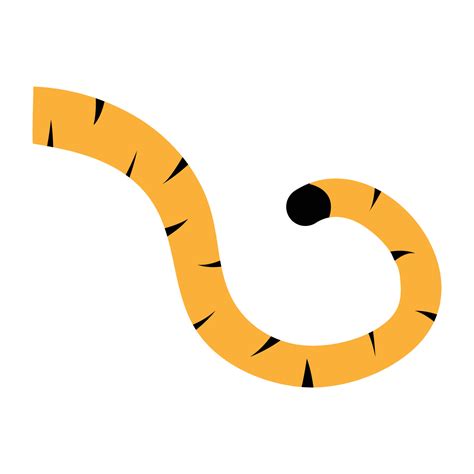 Tiger Tail Icon Vector Vector Art At Vecteezy