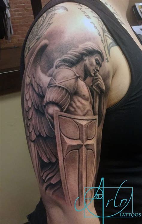 Often pictured wielding a sword, he waits in readiness to recommended article: Image result for warrior archangel michael tattoo ...
