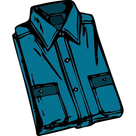 blue folded shirt vector image free svg