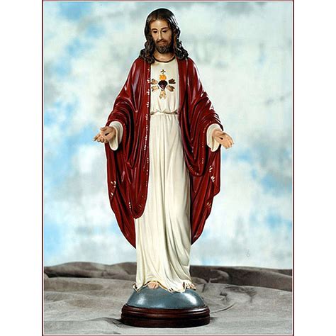 Sacred Heart Of Jesus Statue In Fiberglass 60cm By Landi Online