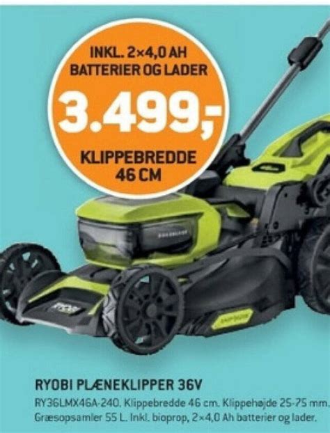 Ryobi Pl Neklipper V Tilbud Hos Xl Byg