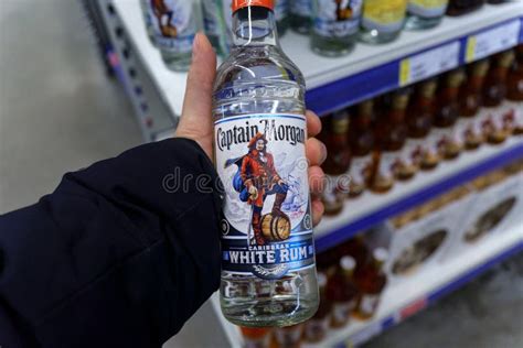 Tyumen Russia March 17 2023 Captain Morgan Original Bottle White Rum