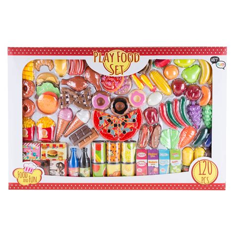 Pretend Play Assorted Food Set Fresh Boxed And Canned Food By Hey