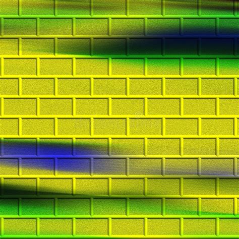 Yellow Blue Wall Phosphorescent Bright Lights Forms Abstract Texture